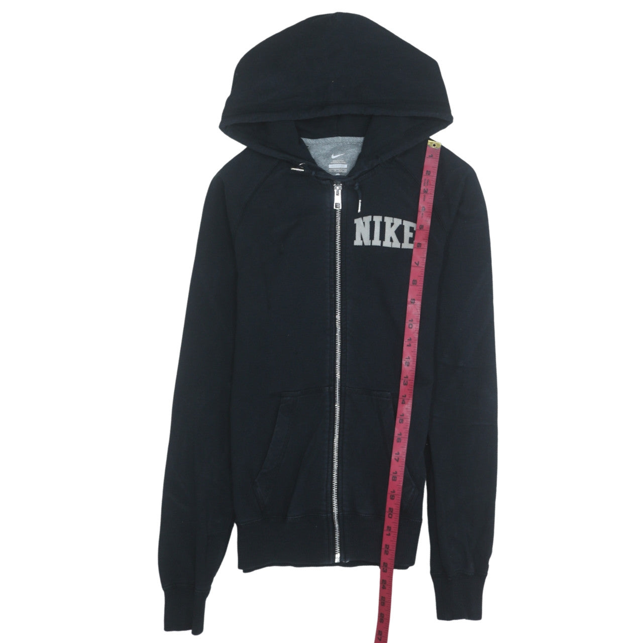 Nike Womens Black Full Zip Hoodie XS Cotton Blend