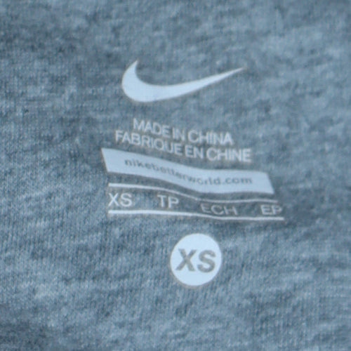 Nike Womens Black Full Zip Hoodie XS Cotton Blend