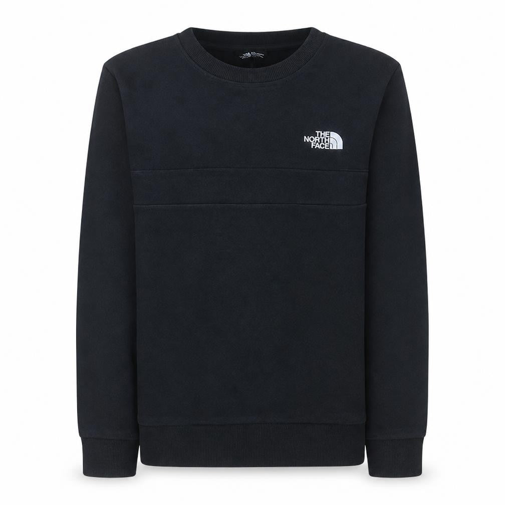 Front view of The North Face boys’ black xl pullover fleece sweatshirt