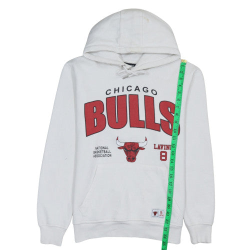 Primark Men’s White Chicago Bulls NBA Hoodie Size M Pullover Fleece