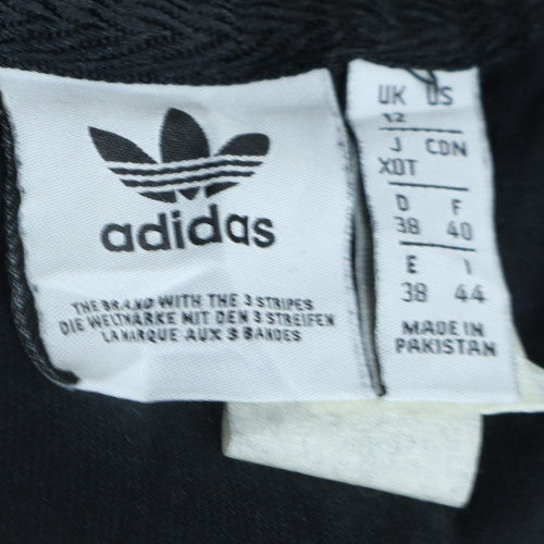 Adidas Women Black Size 12 Ringer T-Shirt Jersey Cotton Slim Fit