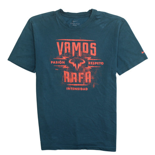 Nike Men's Blue Dri-Fit Vamos Rafa Graphic Sports T-Shirt Size M