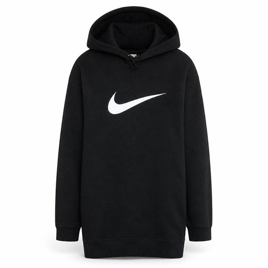 Front view of Nike Men's Black XS Pullover Hoodie Fleece with Logo Graphic