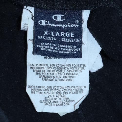 Champion Boys Black XL Jogger Sweatpants 13-14 Years Elastic Waist Fleece