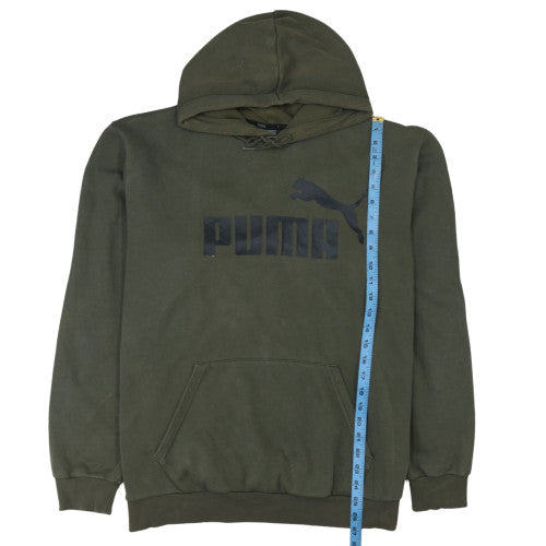 Puma Men's Green XL Pullover Hoodie Fleece Sports Sweatshirt