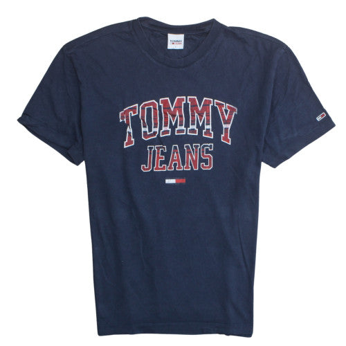 Tommy Jeans Men's Navy Short Sleeve Cotton Graphic T-Shirt Size L