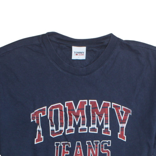 Tommy Jeans Men's Navy Short Sleeve Cotton Graphic T-Shirt Size L