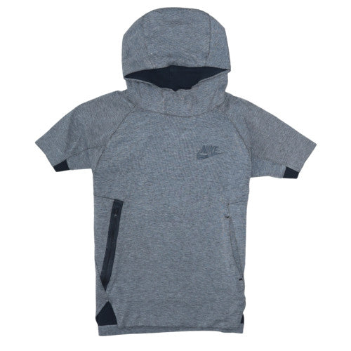 Nike Boys Grey Pullover Short Sleeve Hoodie 12-13 Years Regular Fit