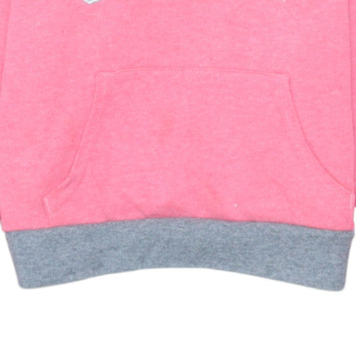 GAP Kids Girls Pink Pullover Hoodie Size 6-7 Years Cotton Blend Logo Design