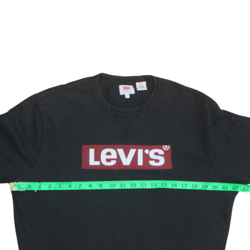 Levi's Men's Black Small Graphic Logo Pullover Sweatshirt