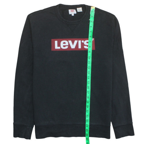 Levi's Men's Black Small Graphic Logo Pullover Sweatshirt