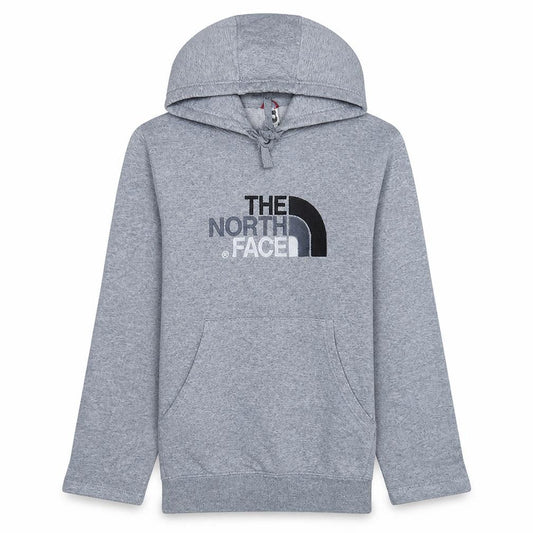 Front view of The North Face Men's Grey Pullover Hoodie S Regular Fit