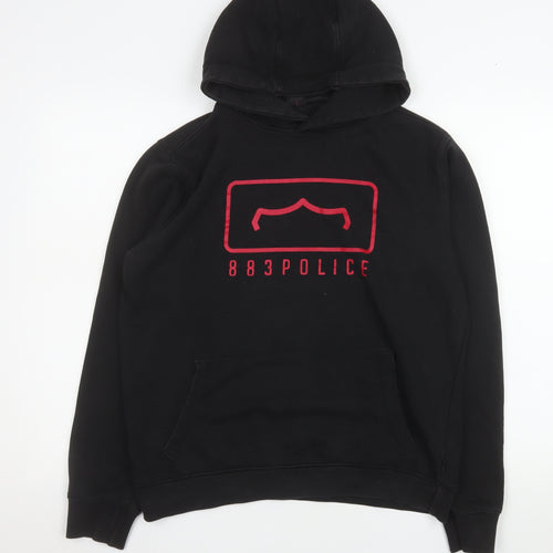883 Police Men's Black Graphic Pullover Hoodie Size M