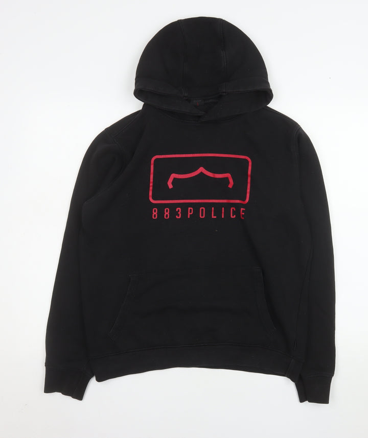883 Police Men's Black Graphic Pullover Hoodie Size M