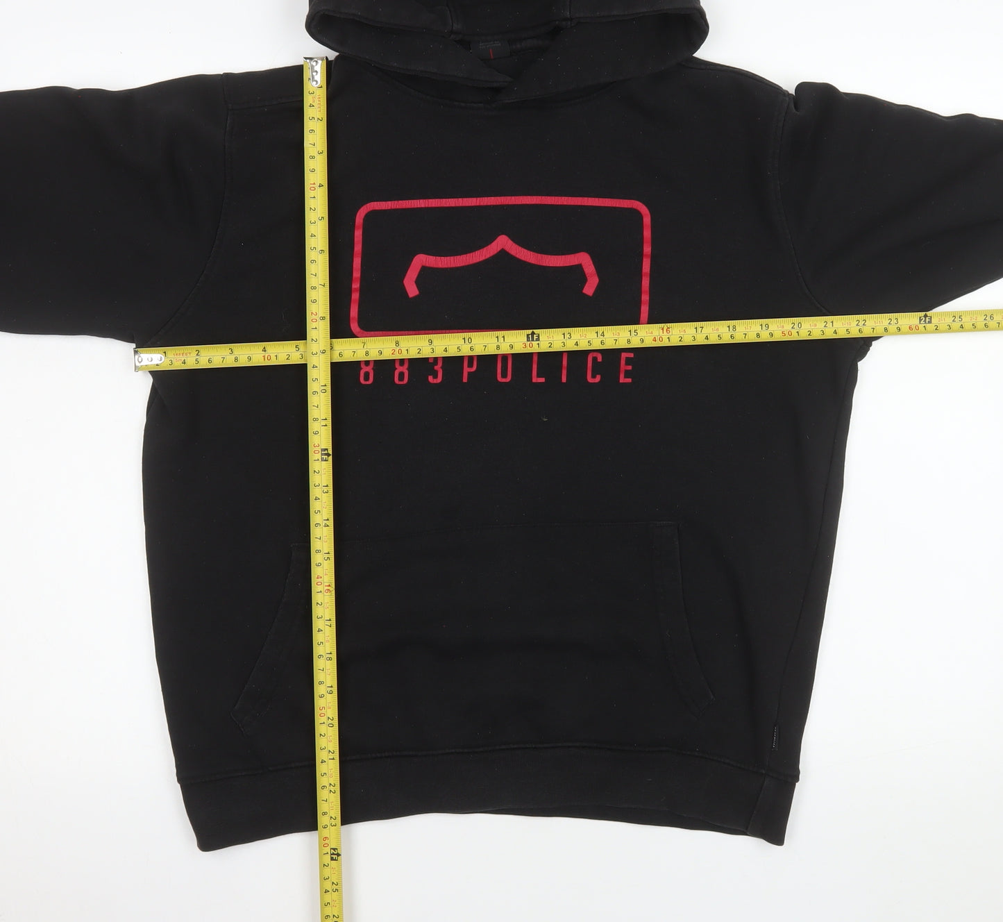 883 Police Men's Black Graphic Pullover Hoodie Size M