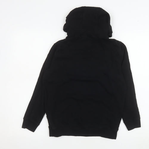 Vans Boys Black Pullover Hoodie Medium Graphic Print Fleece Skate Sweatshirt