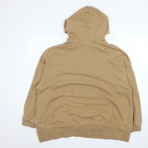 Puma Womens Beige Pullover Hoodie Small Cotton Blend Casual