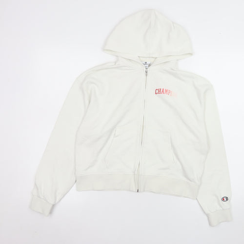 Champion Girls White Hooded Full Zip Basic Jacket 13-14 Years