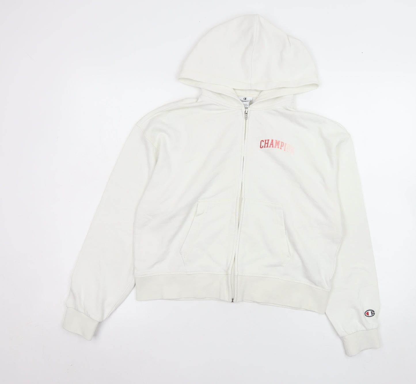 Champion Girls White Hooded Full Zip Basic Jacket 13-14 Years