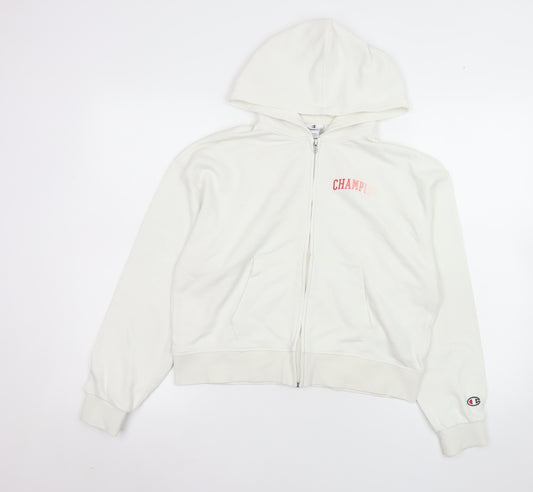 Champion Girls White Hooded Full Zip Basic Jacket 13-14 Years