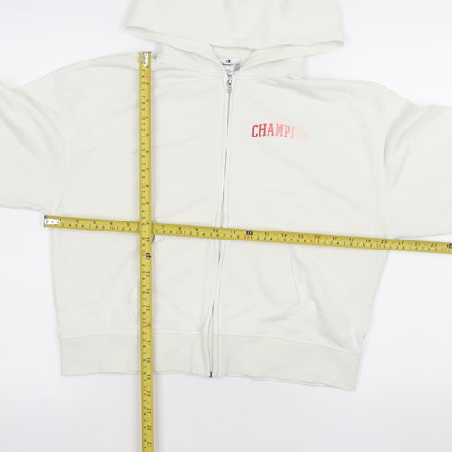 Champion Girls White Hooded Full Zip Basic Jacket 13-14 Years