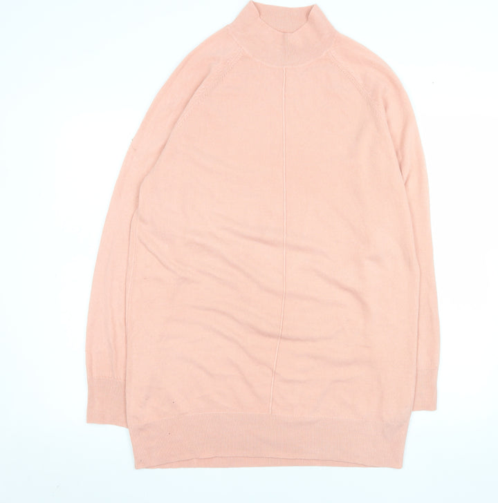 Very Women's Pink Mock Neck Long Sleeve Knit Jumper Size 14
