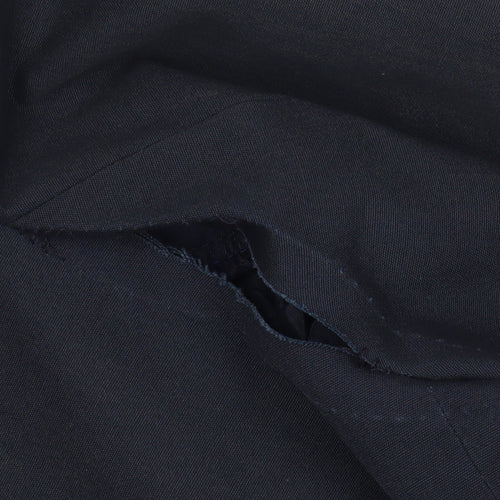C&A Canda Men's Black 44in Trench Coat Belted Mid-Length Classic Workwear