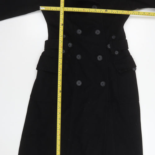 Rocha.John Rocha Women's Black Wool Trench Coat Size 10