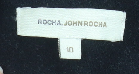 Rocha.John Rocha Women's Black Wool Trench Coat Size 10
