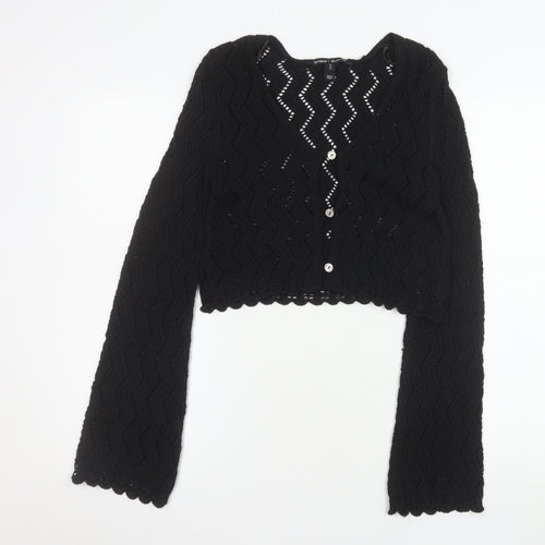 River Island Women’s Black V-Neck Knit Cardigan Size 6