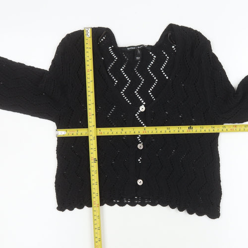 River Island Women’s Black V-Neck Knit Cardigan Size 6