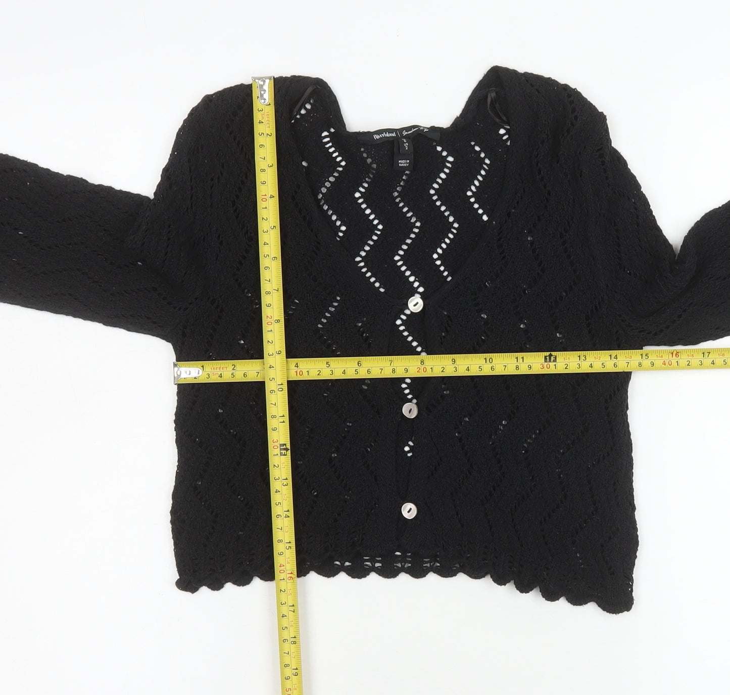 River Island Women’s Black V-Neck Knit Cardigan Size 6