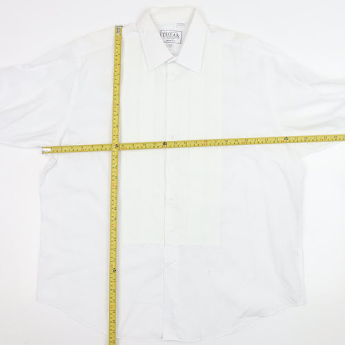 Frederick Theak Men's White 17in Classic Formal Dress Shirt