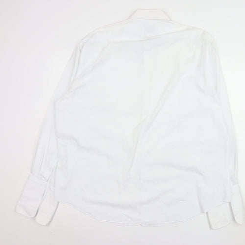 Frederick Theak Men's White 17in Classic Formal Dress Shirt