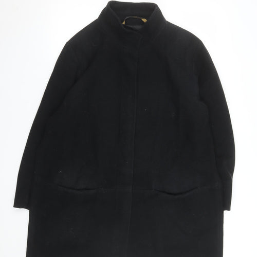 Marks & Spencer Women’s Black Wool Blend Overcoat Size 16