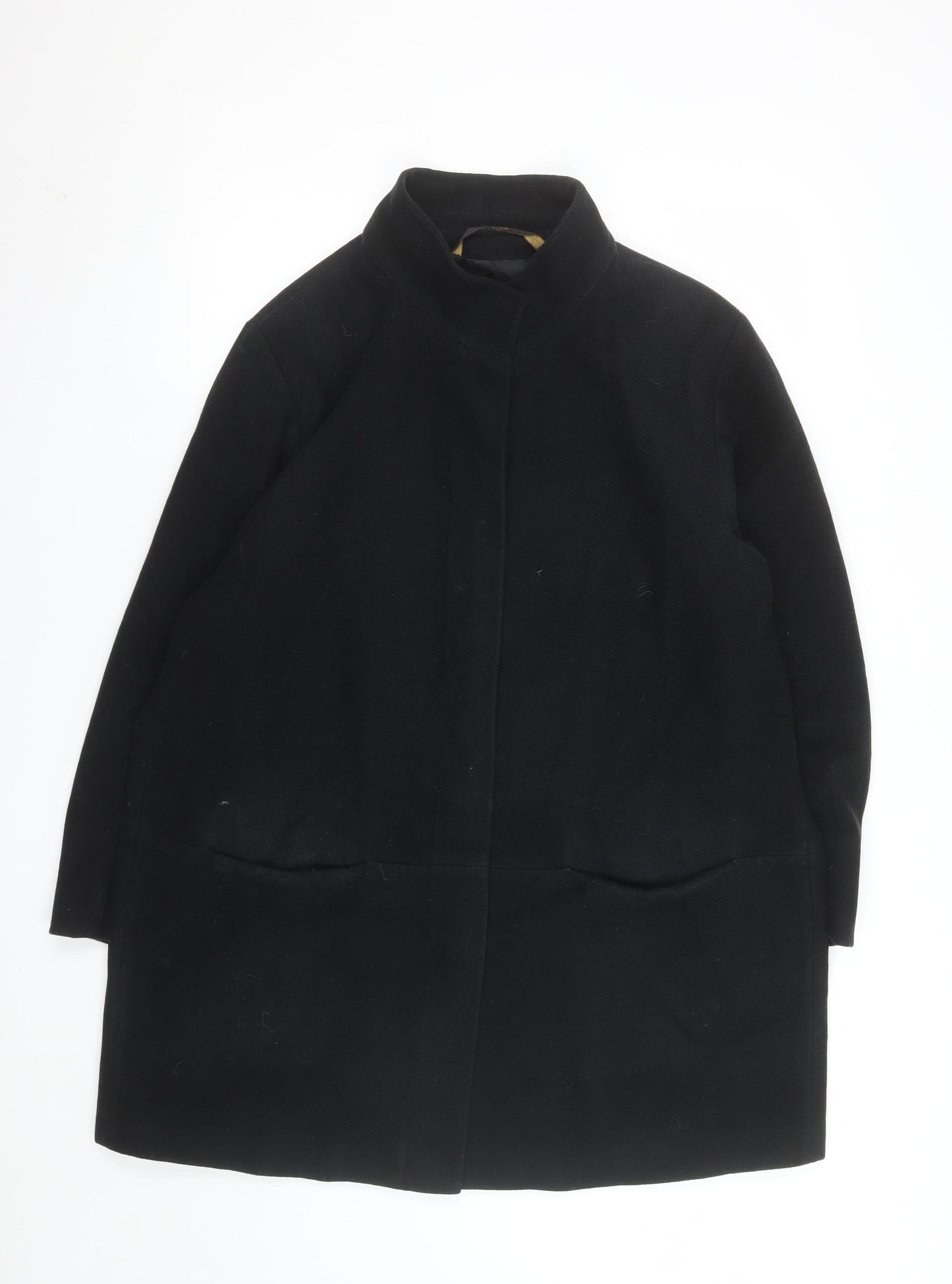 Marks & Spencer Women’s Black Wool Blend Overcoat Size 16