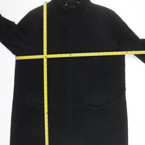 Marks & Spencer Women’s Black Wool Blend Overcoat Size 16