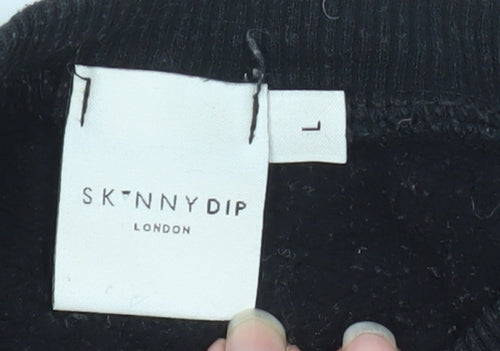 Skinnydip London Women’s Black L Sweatshirt Permanently Tired Graphic Print