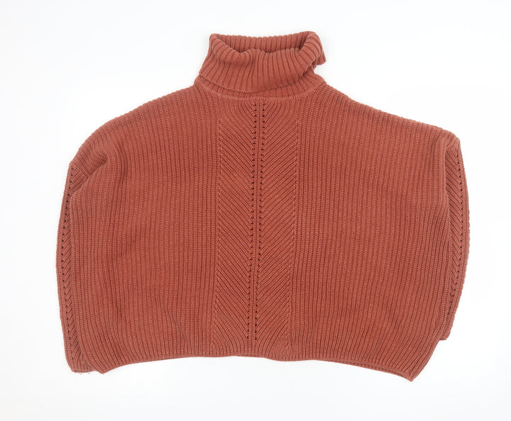 Miss Selfridge Women’s Brown Roll Neck Acrylic Jumper Size 12