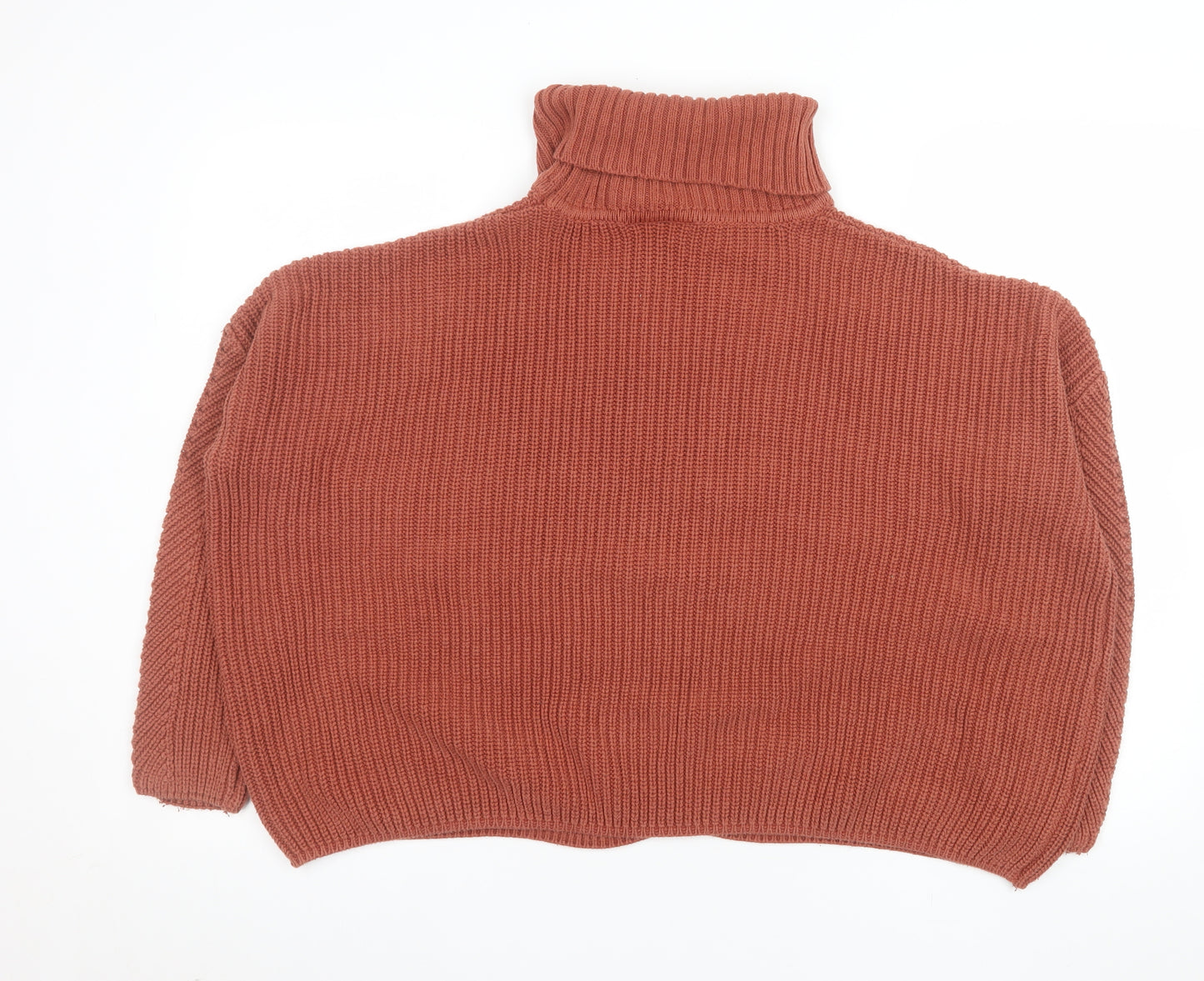 Miss Selfridge Women’s Brown Roll Neck Acrylic Jumper Size 12