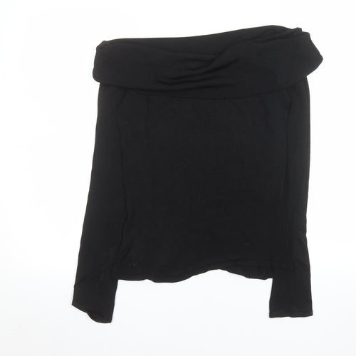 Karen Millen Women’s Black Off Shoulder Long Sleeve Blouse Size 10