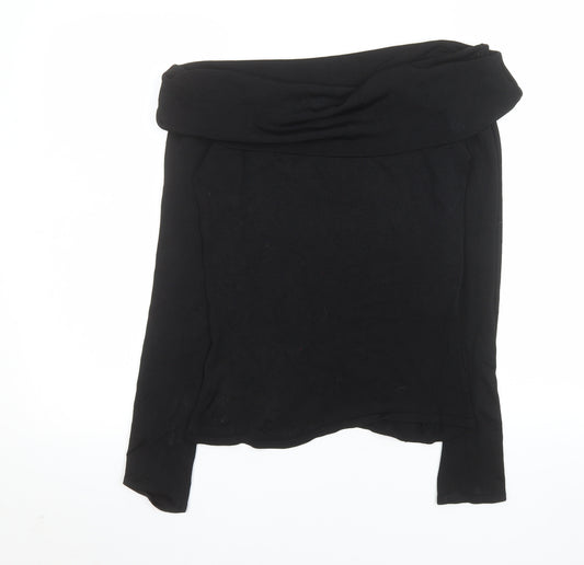 Karen Millen Women’s Black Off Shoulder Long Sleeve Blouse Size 10