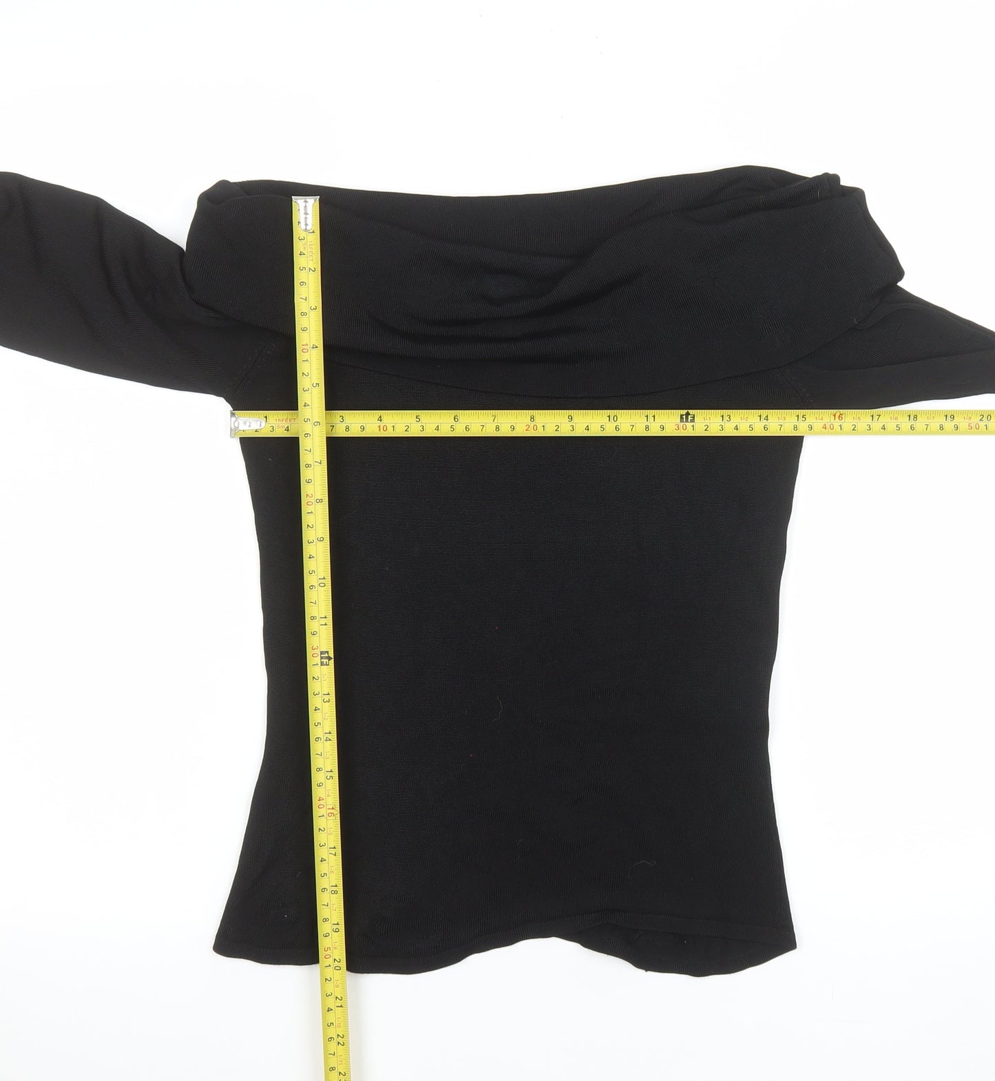 Karen Millen Women’s Black Off Shoulder Long Sleeve Blouse Size 10