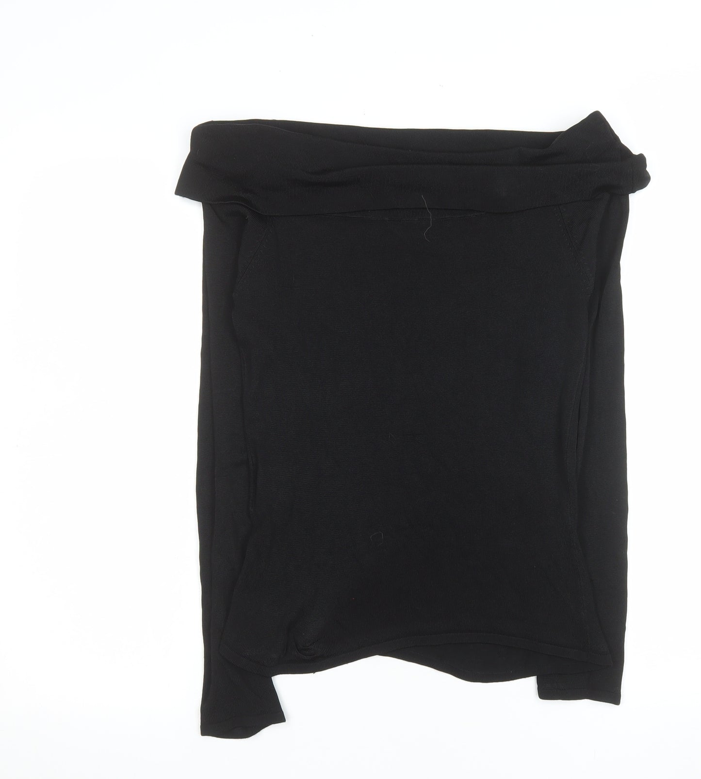 Karen Millen Women’s Black Off Shoulder Long Sleeve Blouse Size 10