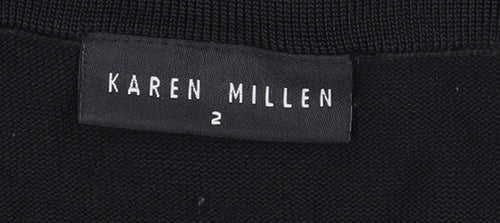 Karen Millen Women’s Black Off Shoulder Long Sleeve Blouse Size 10
