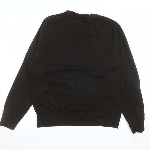 Gametee Men's Black Medium Gothic Snake Graphic Pullover Sweatshirt