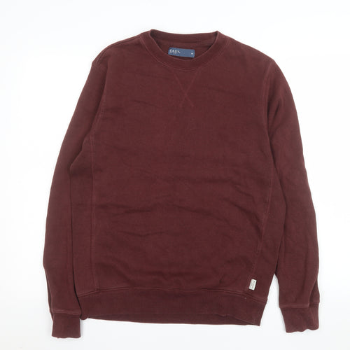 Easy Men's Brown Cotton Blend Crew Neck Sweatshirt Medium