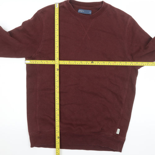 Easy Men's Brown Cotton Blend Crew Neck Sweatshirt Medium