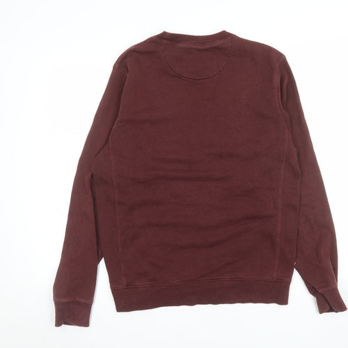 Easy Men's Brown Cotton Blend Crew Neck Sweatshirt Medium