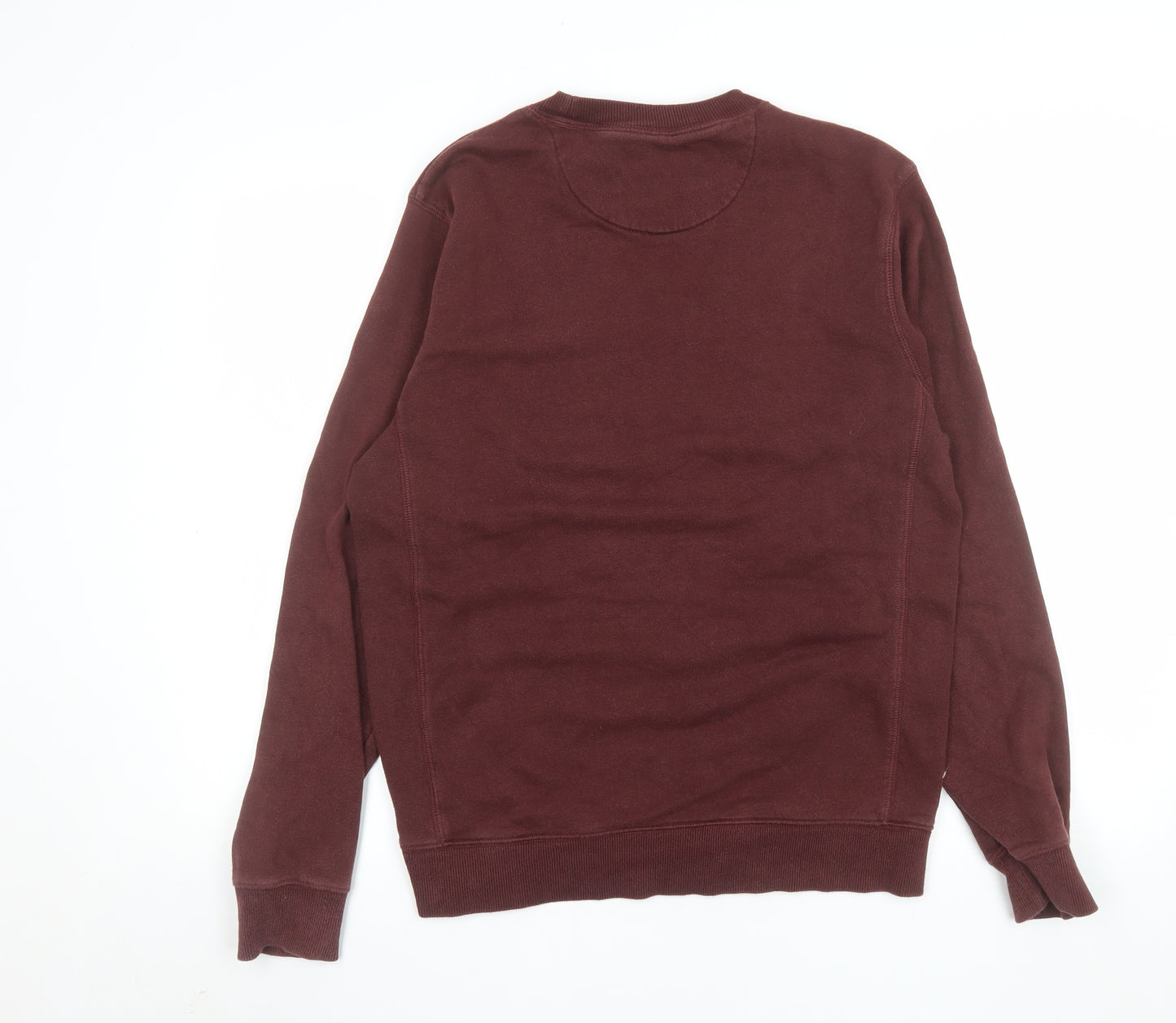 Easy Men's Brown Cotton Blend Crew Neck Sweatshirt Medium